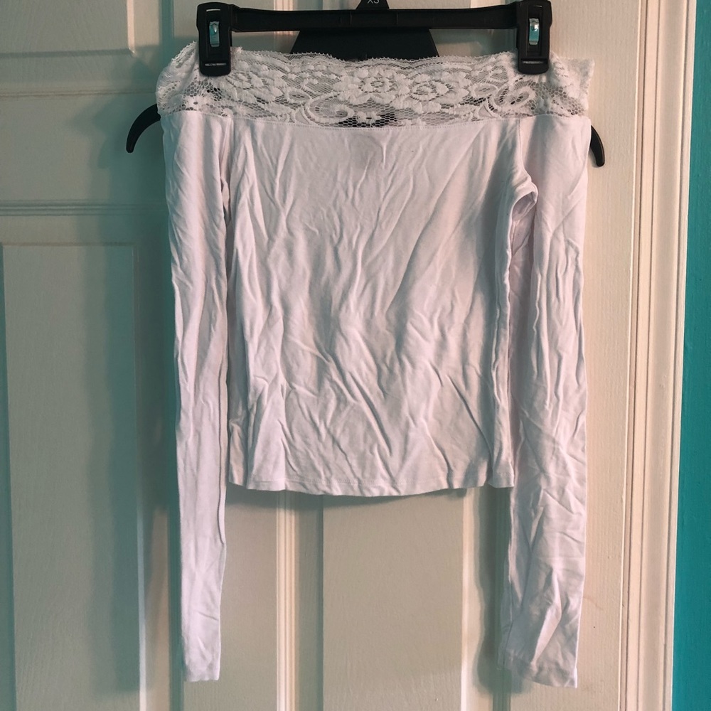 Off the shoulder lace top